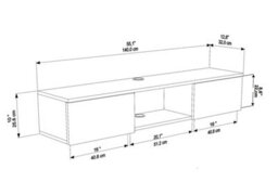 Decorotika Modern Elia Tv Unit With Storage Without Shelf Black And Alina - thumbnail 6