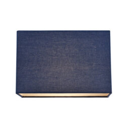 Happy Homewares Contemporary And Stylish Navy Midnight Blue Linen Fabric Rectangular Lamp Shade - thumbnail 2