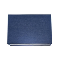 Happy Homewares Contemporary And Stylish Navy Midnight Blue Linen Fabric Rectangular Lamp Shade - thumbnail 1