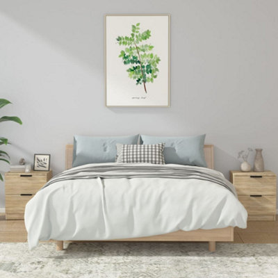 Berkfield Bedside Cabinets 2 Pcs Sonoma Oak Engineered Wood - image 1