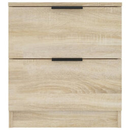 Berkfield Bedside Cabinets 2 Pcs Sonoma Oak Engineered Wood - thumbnail 4
