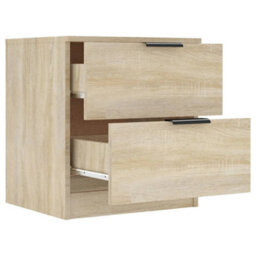 Berkfield Bedside Cabinets 2 Pcs Sonoma Oak Engineered Wood - thumbnail 6