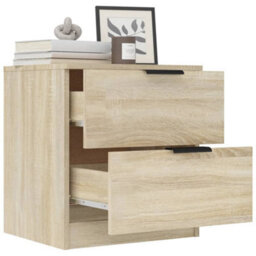 Berkfield Bedside Cabinets 2 Pcs Sonoma Oak Engineered Wood - thumbnail 7