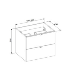 Heze Furniture Dalia Bathroom Cabinet 60Cm With 2 Drawers And Basin - Cashmere - thumbnail 9