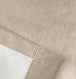 Luxury Enhanced Living Cream Velvet, Supersoft, 100% Blackout, Thermal Pair Of Curtains With Eyelet Top - 90 X 90 Inch (229X229Cm) - thumbnail 4