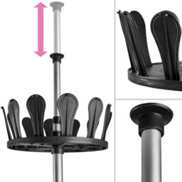 Tectake 48 Pair Shoe Rack 8 Tier Shelf Organiser Storage Stand Holder  -  - Black - thumbnail 5