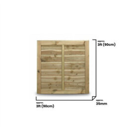 Premier Garden Supplies Garden Gate Waney Larch Lap H.3Ft X W.3Ft Fully Framed Wooden Pressure Treated Pedestrian Affordable Timber Garden Door - thumbnail 6