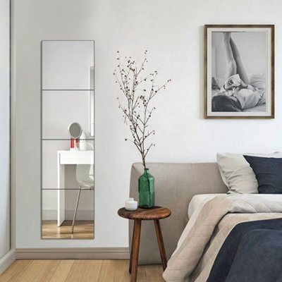 Garden Sanctuary 4Pcs Square Acrylic Adhesive Frameless Wall Mirror 30Cm - image 1