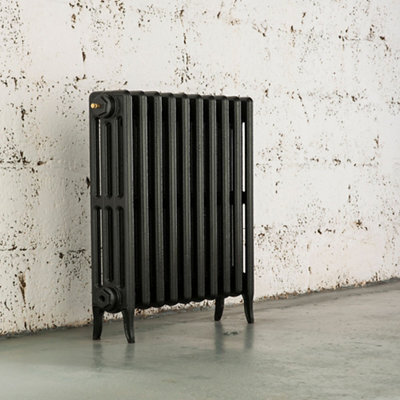 Arroll Neo-Classic Pewter 4 Column Radiator, (W)754mm X (H)660mm