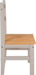 Mews Corona Dining Table Set 4 Seater Grey Solid Mexican Pine Wood Table With 4 Chairs - thumbnail 6