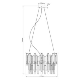 Pagazzi Lighting Pagazzi Onega 3-Light Chrome Smoked Glass Pendant Ceiling Light - thumbnail 6
