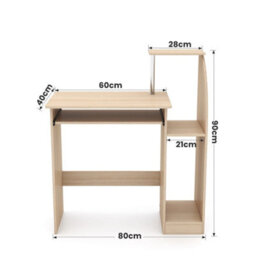 Computer Desk Laptop Pc Study Table Home Office Desk Furniture Shelf Workstation - thumbnail 2