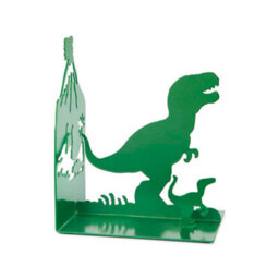 Balvi Bookend Decorative Jurassic T-Rex Dinosaur Metal Kids Childrens Book Ends For Shelves Green - thumbnail 7