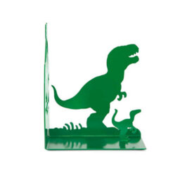 Balvi Bookend Decorative Jurassic T-Rex Dinosaur Metal Kids Childrens Book Ends For Shelves Green - thumbnail 9