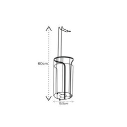 Showerdrape Dante Black Freestanding Floor Caddy And Toilet Roll Holder - thumbnail 6