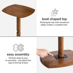 MH London Firma Side Table Solid Wood Bedside Table For Living Room And Bedroom - thumbnail 6