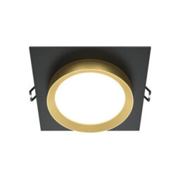 Luminosa Lighting Luminosa Maytoni Hoop Square Recessed Downlight Black, Gold Gx53 - thumbnail 2