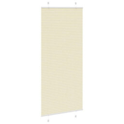 Berkfield Pleated Blind Cream 90X200 Cm Fabric Width 89.4 Cm Polyester - thumbnail 3