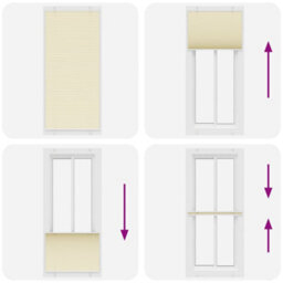 Berkfield Pleated Blind Cream 90X200 Cm Fabric Width 89.4 Cm Polyester - thumbnail 5