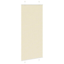 Berkfield Pleated Blind Cream 90X200 Cm Fabric Width 89.4 Cm Polyester - thumbnail 4