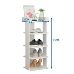 Living And Home 5 Tiers White Shoe Rack Shoe Storage Organizer Stand Space Saving Display Shelf - thumbnail 4