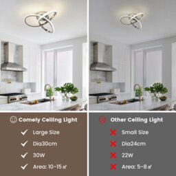 Pheashine Sleek Modern Led Ceiling Light 30W 4500K Neutral White 2300Lm Aluminum Iron Design - thumbnail 4