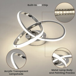 Pheashine Sleek Modern Led Ceiling Light 30W 4500K Neutral White 2300Lm Aluminum Iron Design - thumbnail 3
