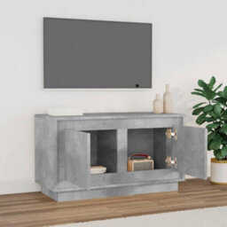 Walplus Tv Cabinet Concrete Grey 80X35X45 Cm Engineered Wood - thumbnail 3