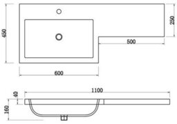 Affine 1100mm Bathroom Vanity Unit Basin Sink Toilet Combined Furniture Left Hand White - thumbnail 8