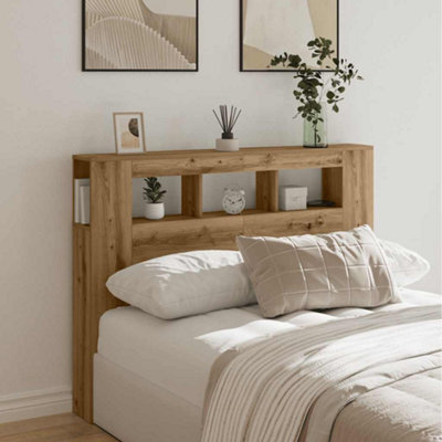 Walplus Led Headboard Artisan Oak 140X18.5X103.5 Cm Engineered Wood - image 1