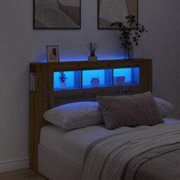 Walplus Led Headboard Artisan Oak 140X18.5X103.5 Cm Engineered Wood - thumbnail 4