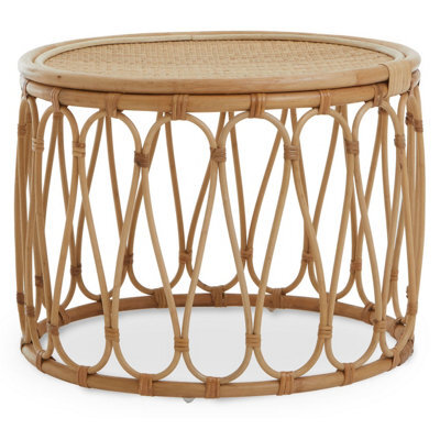 Orsina Sustainable Natural Rattan Table, Decorative Frame Garden Furniture, Elegant Open Weave Garden Table - image 1