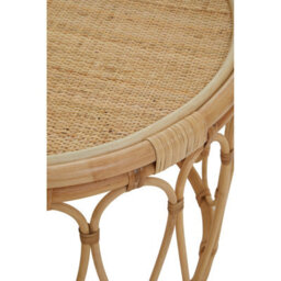 Orsina Sustainable Natural Rattan Table, Decorative Frame Garden Furniture, Elegant Open Weave Garden Table - thumbnail 6