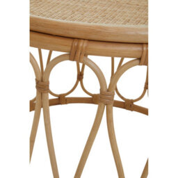Orsina Sustainable Natural Rattan Table, Decorative Frame Garden Furniture, Elegant Open Weave Garden Table - thumbnail 4