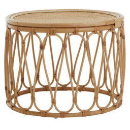 Orsina Sustainable Natural Rattan Table, Decorative Frame Garden Furniture, Elegant Open Weave Garden Table - thumbnail 8