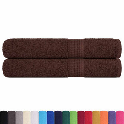 Berkfield Durable Sauna Towels 2 Pcs Brown 80X200 Cm 360 Gsm 100% Cotton