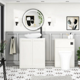 Royal Bathrooms Royal Bathroom Elmore 700mm Classic White Freestanding Countertop Bathroom Vanity Unit 2 Door With Nova Basin - thumbnail 5