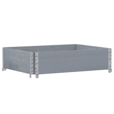 Berkfield Rustic Garden Planter Grey 80X60 Cm Solid Wood Pine - image 1