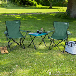Trail Outdoor Leisure Folding Camping Chair With Cup Holder Green 2 Pack - thumbnail 2