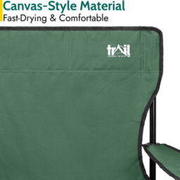 Trail Outdoor Leisure Folding Camping Chair With Cup Holder Green 2 Pack - thumbnail 4