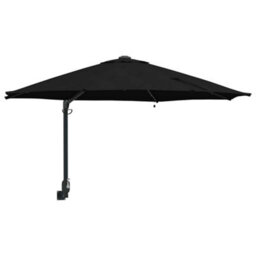 Berkfield Modern Garden Parasol Black, Black 248 X 248 X 148 Cm Polyester, Steel