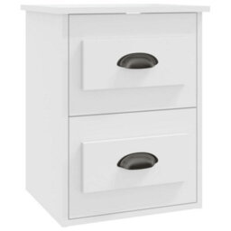 Berkfield Wall-Mounted Bedside Cabinets 2 Pcs White 41.5X36X53Cm - thumbnail 7