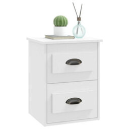 Berkfield Wall-Mounted Bedside Cabinets 2 Pcs White 41.5X36X53Cm - thumbnail 5