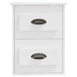 Berkfield Wall-Mounted Bedside Cabinets 2 Pcs White 41.5X36X53Cm - thumbnail 9
