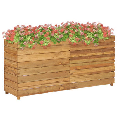 Berkfield Raised Bed 150X40X72 Cm Recycled Teak And Steel - image 1