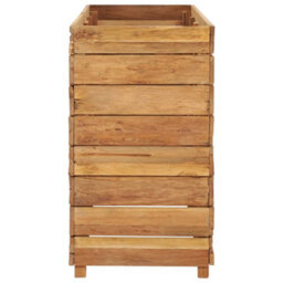 Berkfield Raised Bed 150X40X72 Cm Recycled Teak And Steel - thumbnail 4