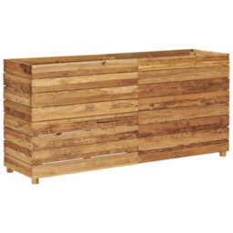 Berkfield Raised Bed 150X40X72 Cm Recycled Teak And Steel - thumbnail 2