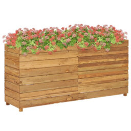 Berkfield Raised Bed 150X40X72 Cm Recycled Teak And Steel - thumbnail 1