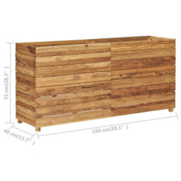 Berkfield Raised Bed 150X40X72 Cm Recycled Teak And Steel - thumbnail 9