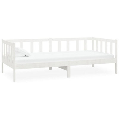 Vidaxl Day Bed Without Mattress White Solid Wood Pine 90X200Cm Day Beds - image 1